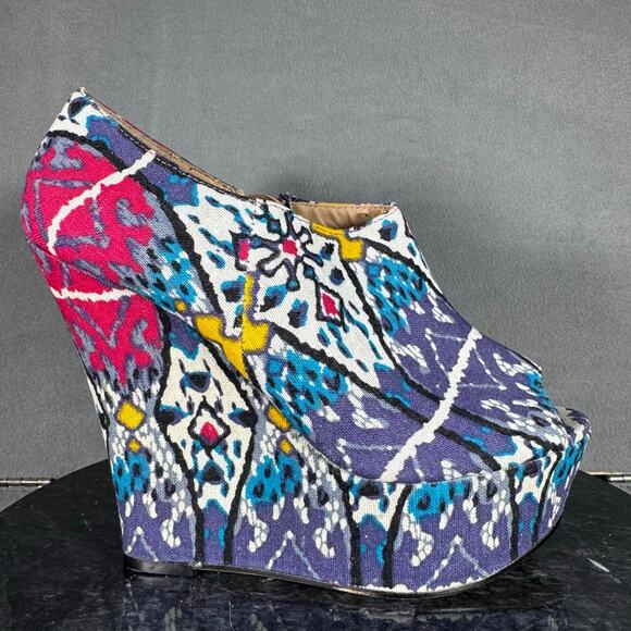 Steve Madden P-Rylan Wedge Heel Multicolor Women’s Size 7 US - Picture 3 of 9